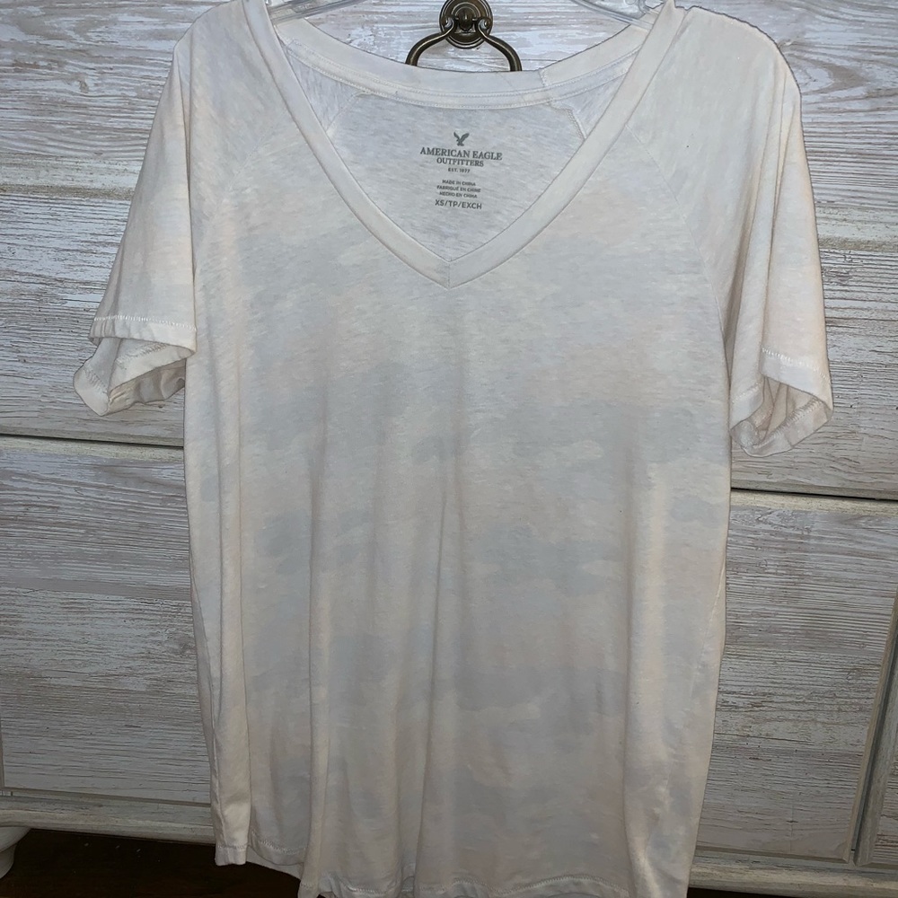 american eagle white camo shirt